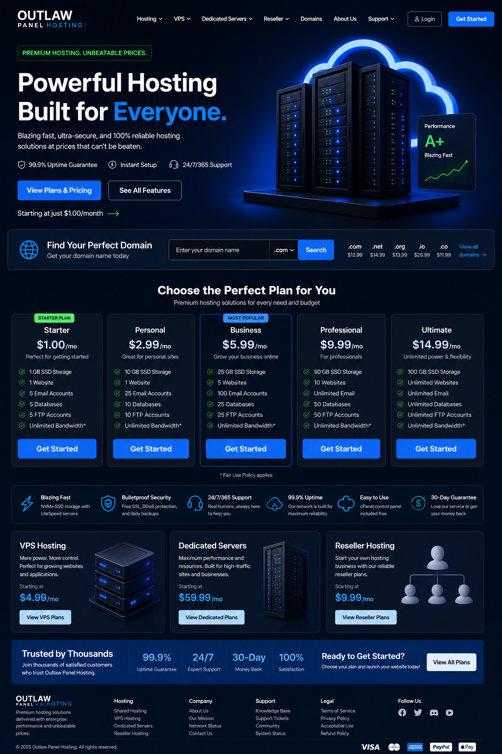 Enterprise cloud server infrastructure